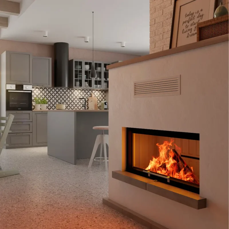 Varia Ash indbygningspejs